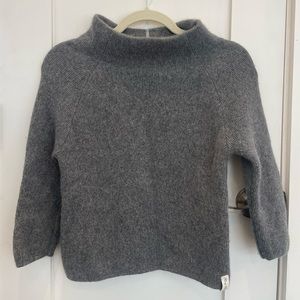 Henry Christ Grey Mock Neck Cashmere Sweater